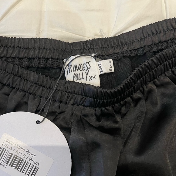 NWT PRINCESS POLLY NIXIE BLACK WIDE LEG PANTS - Picture 9 of 11